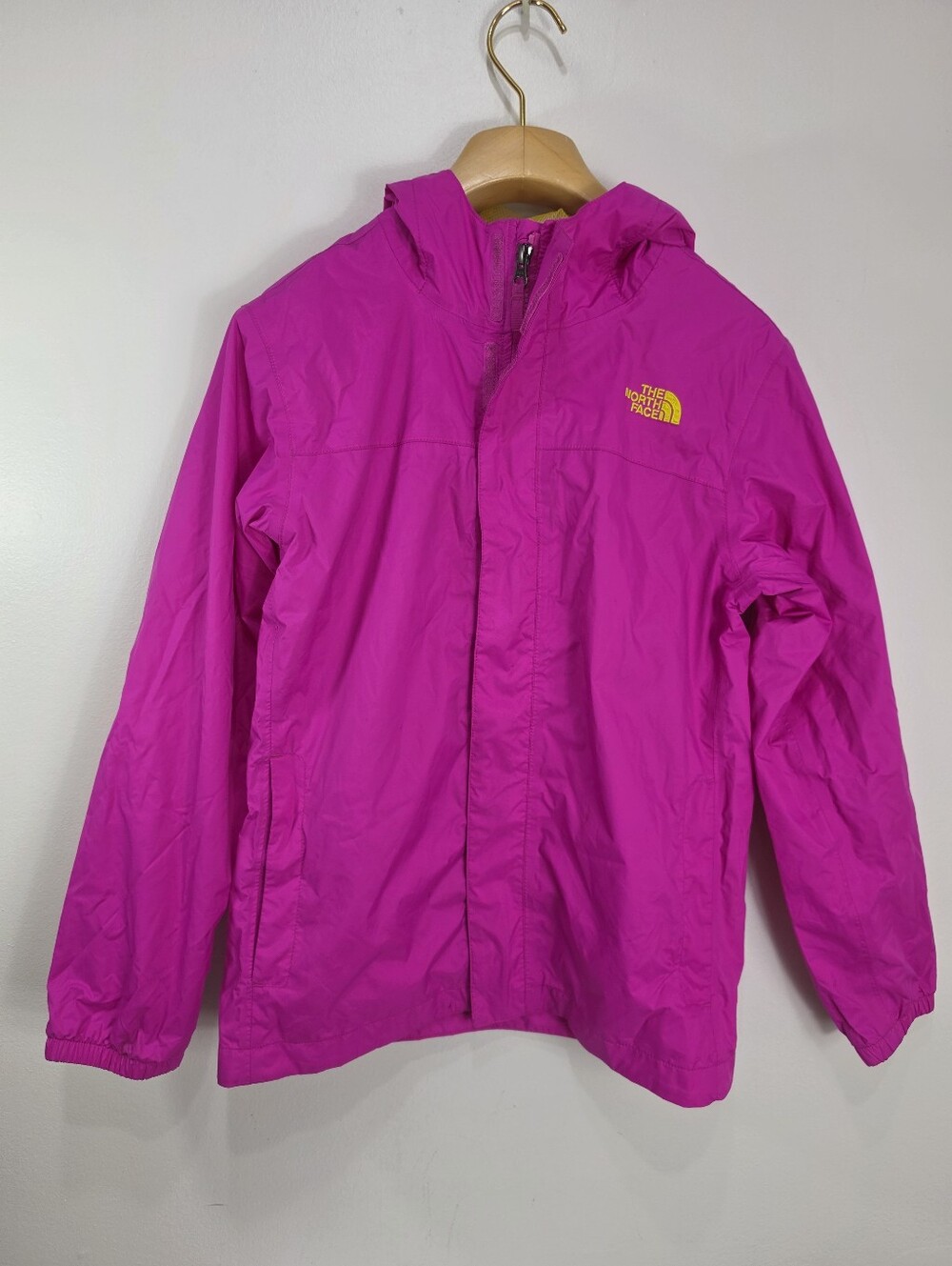 The North Face Kids' Bright Pink Hooded Rain Jacket